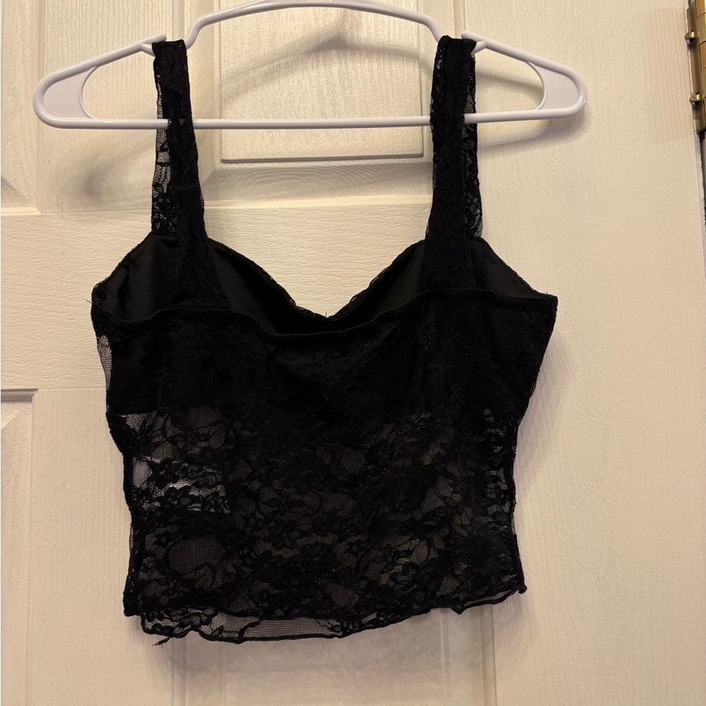 SHEIN Black Lace Top